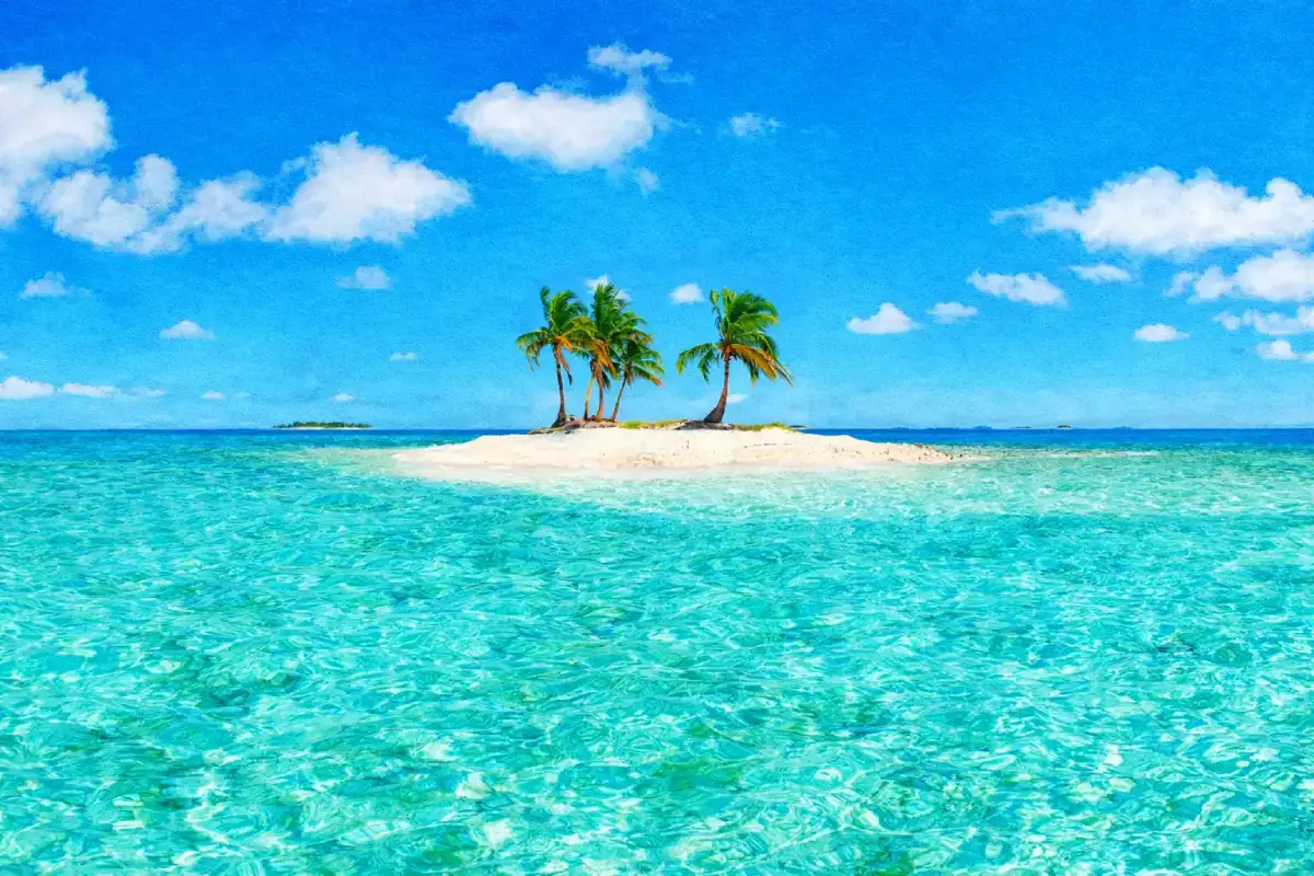 Playa caribeña de Roatán, Honduras