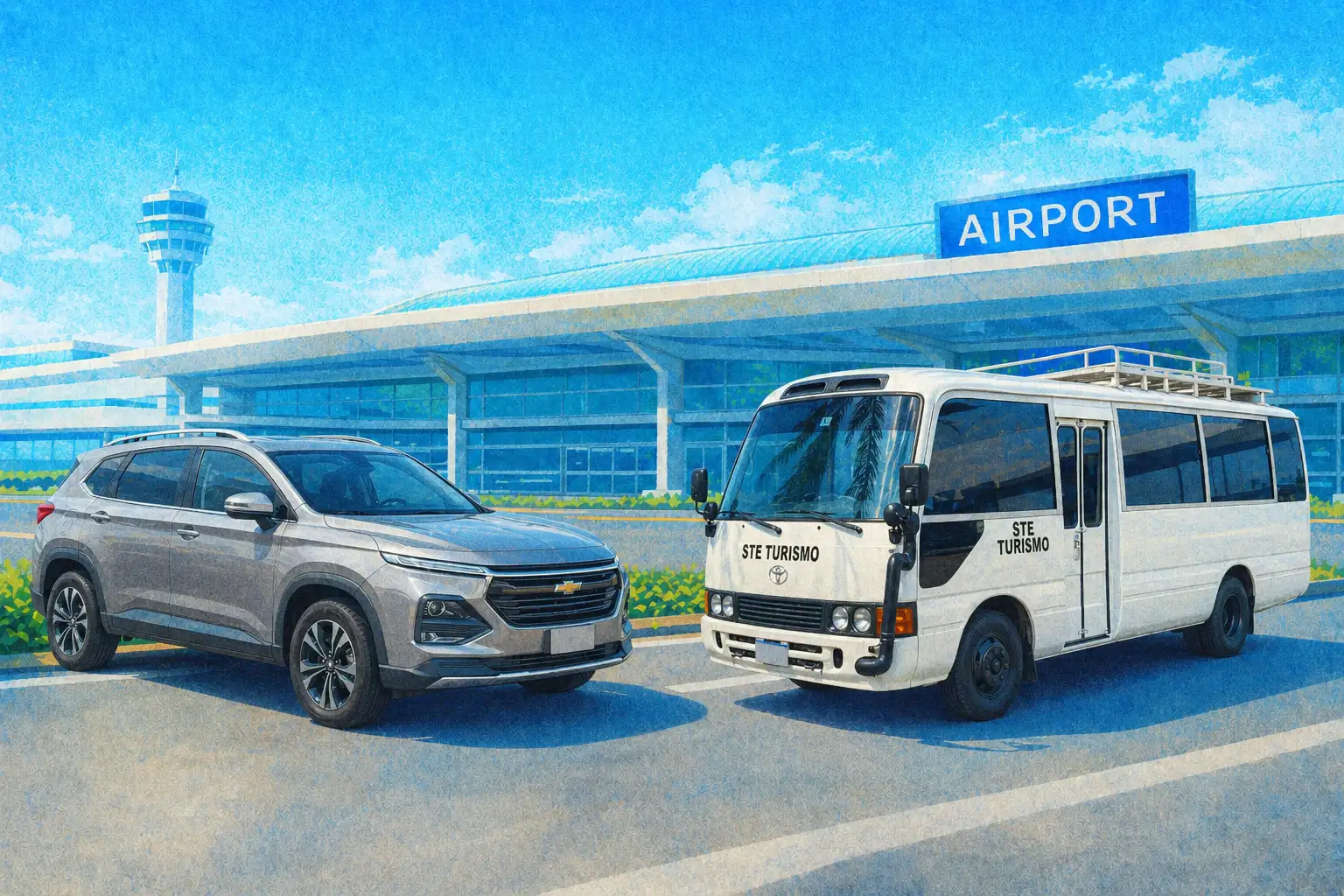 Maya Temple Tours transportation fleet in Honduras
